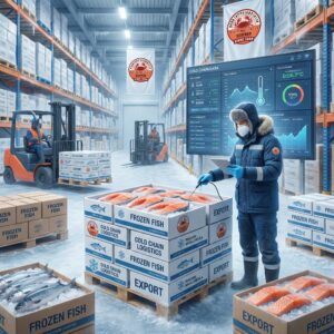 Cold-chain monitoring during frozen fish storage and handling